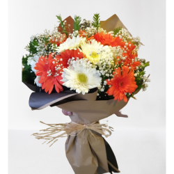 karışık gerbera buketi