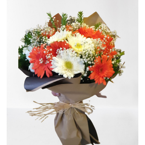 karışık gerbera buketi