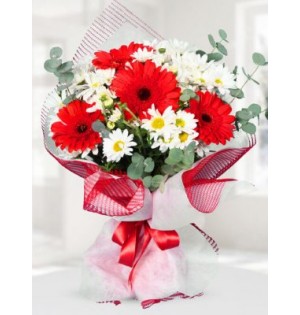 Papatya gerbera buketim
